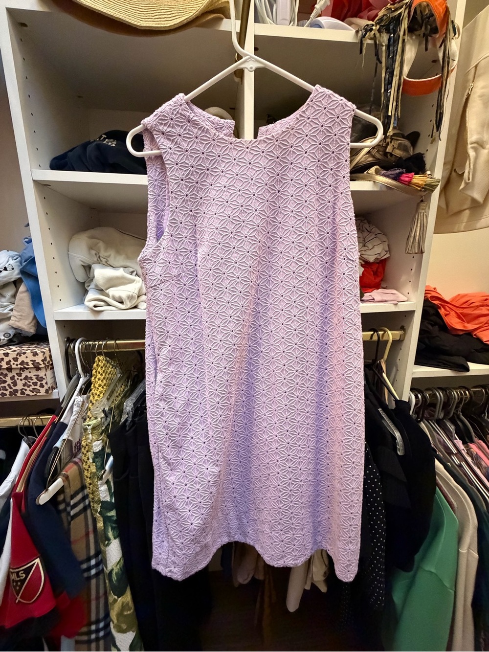 Tuckernuck Lavender Eyelet Sleeveless Folly Dress
